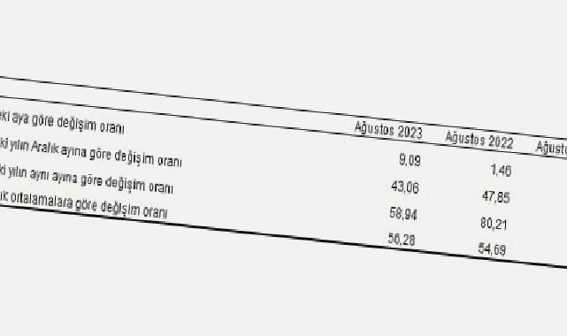 Tüketici fiyat endeksi (TÜFE) yıllık yüzde 58,94, aylık yüzde 9,09 oldu
