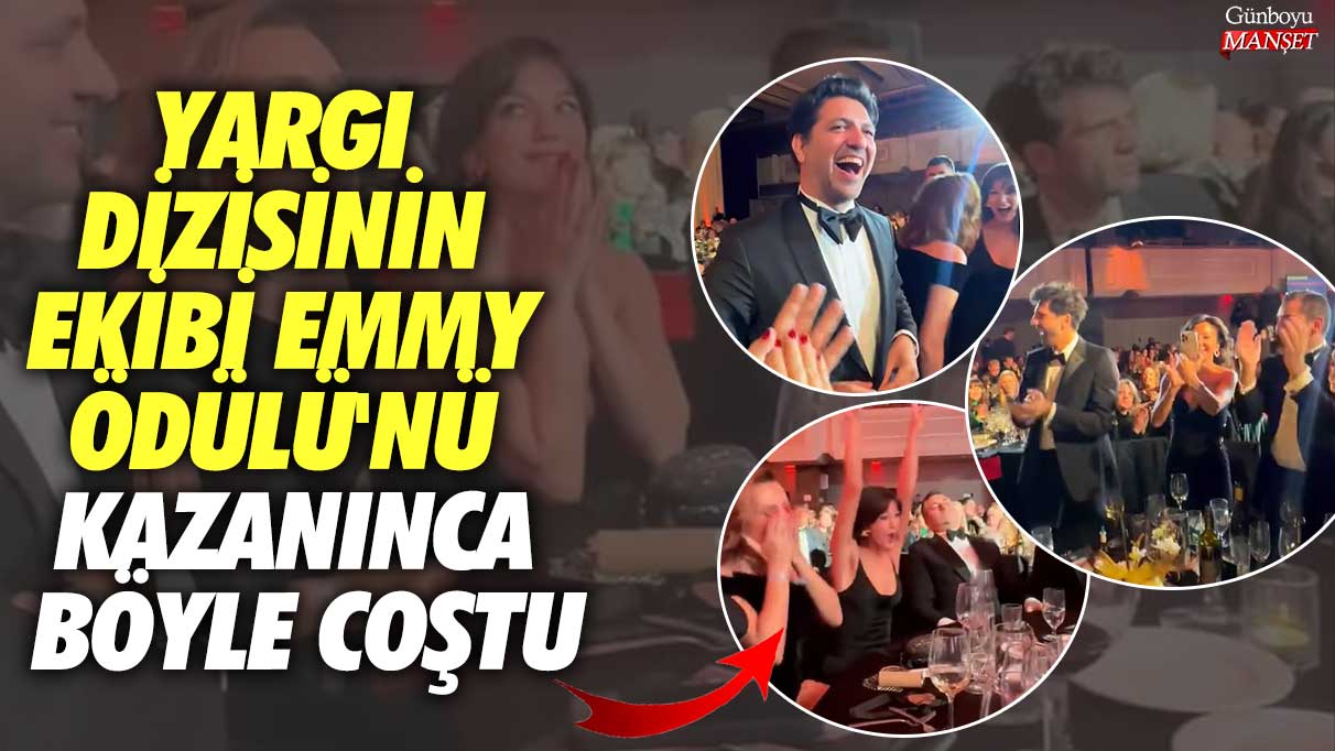 Yargı dizisinin ekibi Emmy Ödülü’nü kazandığında neşeyle coştu