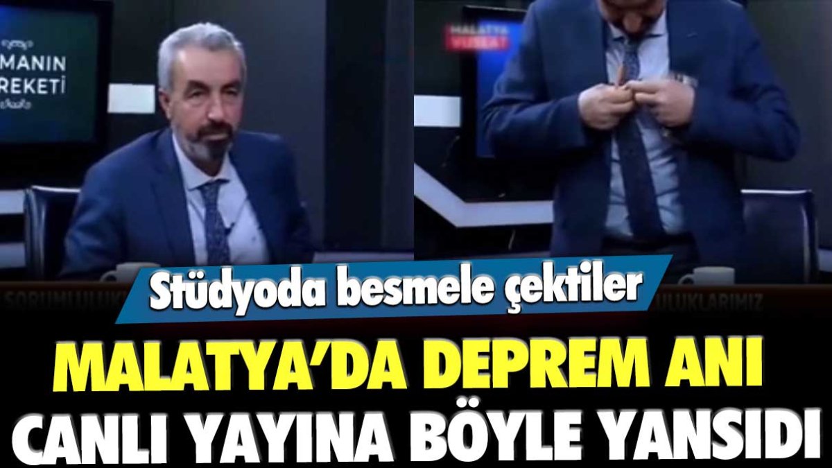 Malatya’da meydana gelen deprem, canlı yayında stüdyodakilerin korkudan besmele çekmesine neden oldu.