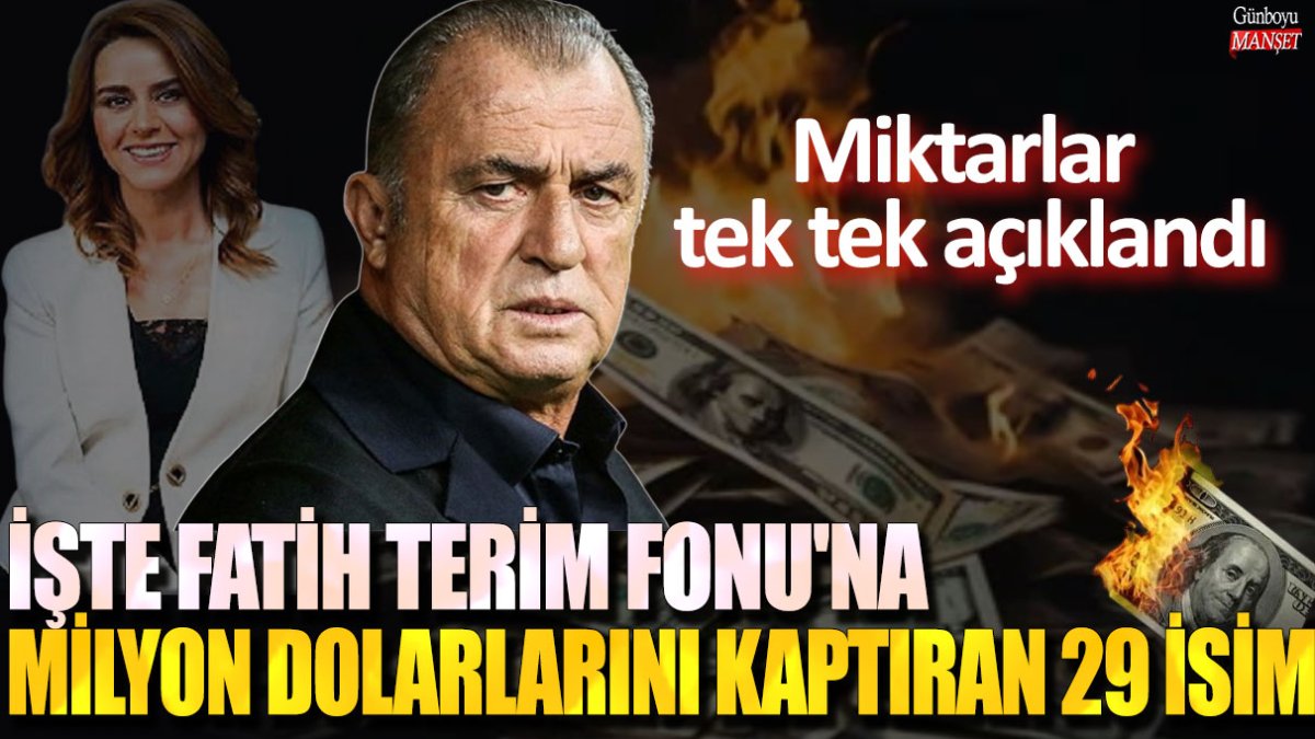 Milyonlarca dolarını Fatih Terim Fonu’na kaptıran 29 kişi ifşa edildi, miktarlar detaylandırıldı.