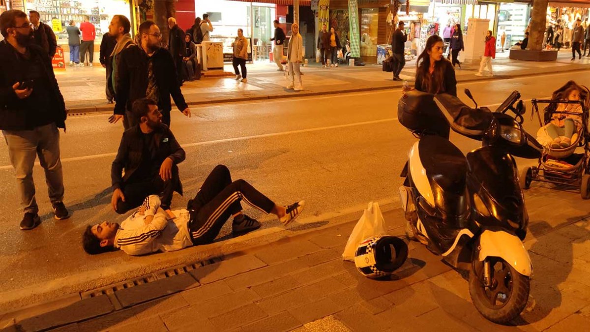 Motosikletin çarptığı kazazedeyi şok eden an! “Rüya gibi” diyerek aniden koşmaya başladı
