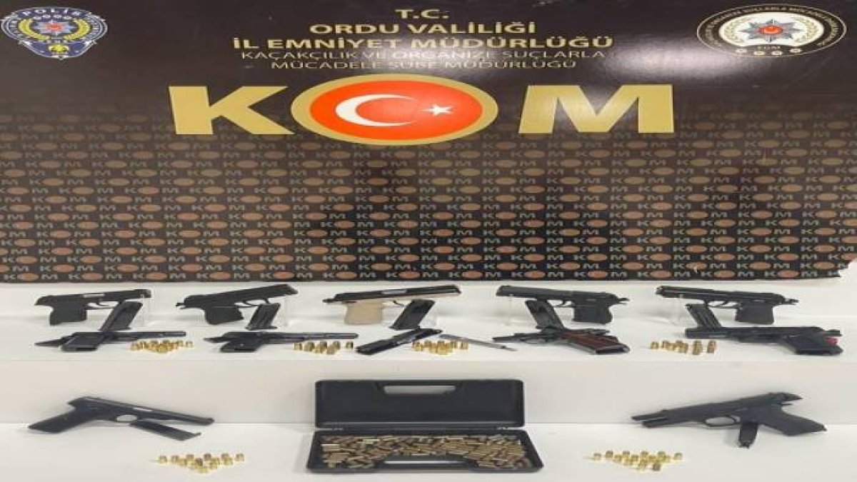 Ordu’da Ruhsatsız 10 Tabanca Bulundu ve Ele Geçirildi