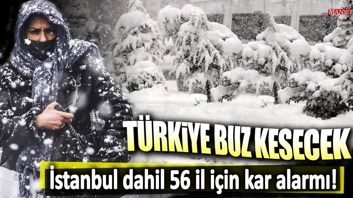 Meteoroloji’den İstanbul dahil 56 il için kar ve sağanak uyarısı: Türkiye buzlanacak!
