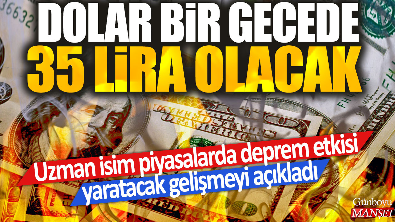 Uzman, doların bir gecede 35 liraya yükselmesinin piyasalarda deprem etkisi yaratacağını açıkladı.