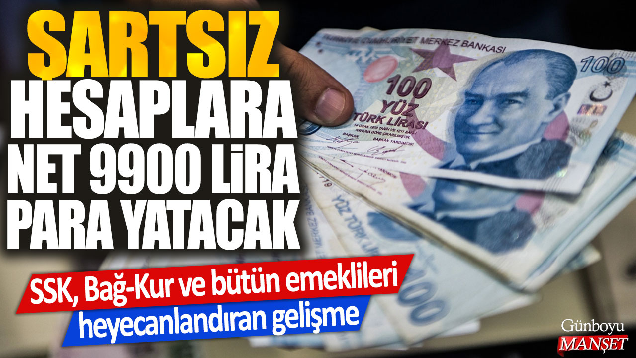 Şartsız hesaplara 9900 lira para yatırılacak, SSK, Bağ-Kur ve emekliler sevindi