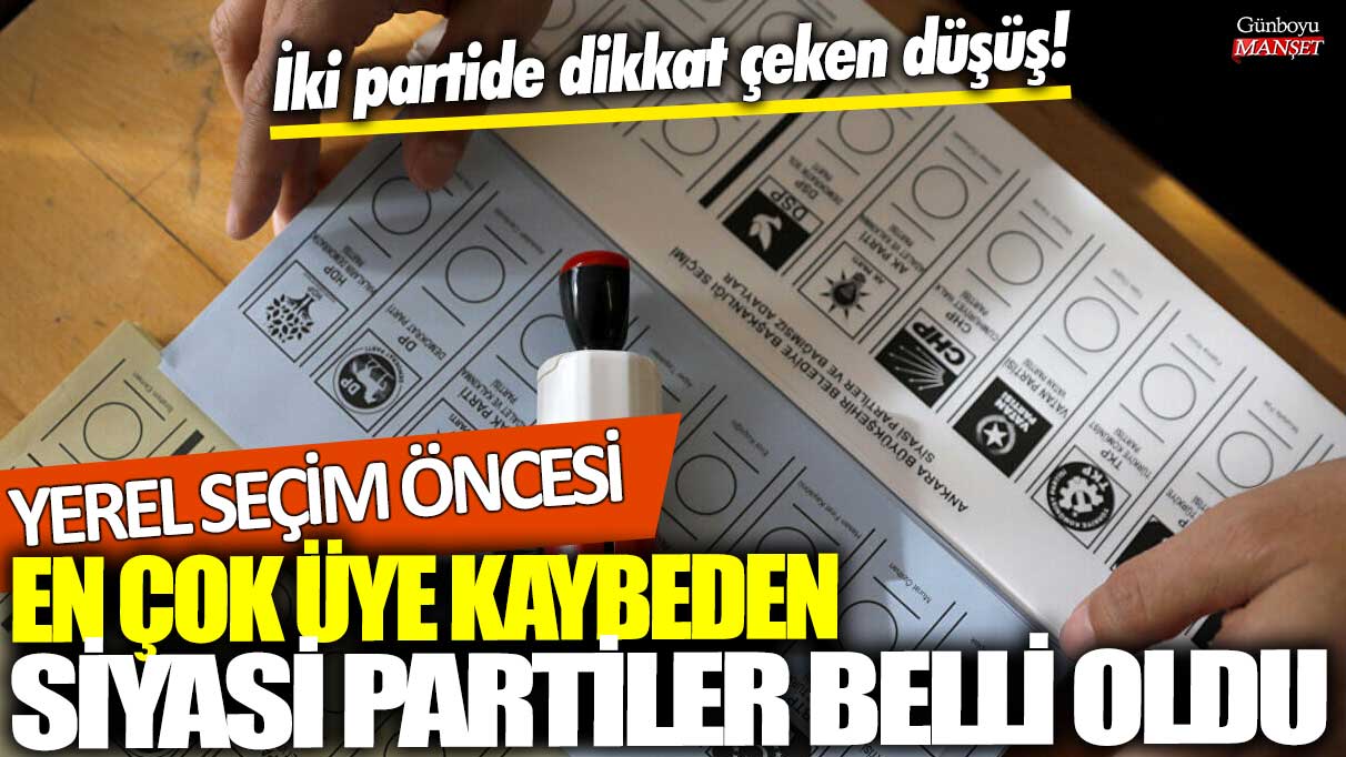 Yerel seçim öncesi kayıp yaşayan siyasi partiler belirlendi! İki partide göze çarpan düşüşler yaşandı.