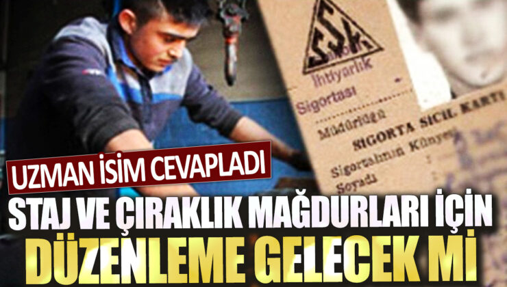 Staj ve çıraklık mağdurları için düzenleme planlanıyor mu? Uzman görüşü açıklandı