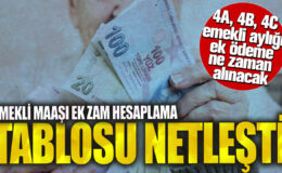 Emekli maaşı ek zam hesaplama tablosu açıklandı! 4A, 4B, 4C emeklilerinin ek ödemesi ne zaman yatacak?