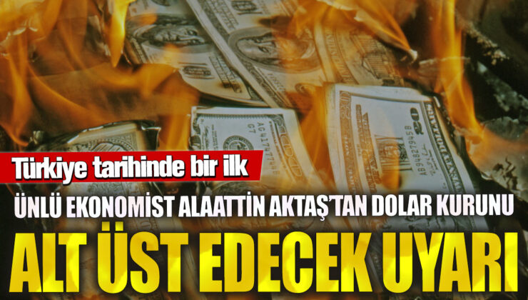 Ünlü ekonomist Alaattin Aktaş, dolar kurunu alt üst edecek uyarıda bulundu: Türkiye tarihinde bir ilk yaşanabilir!