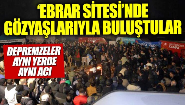 Ebrar Sitesi’nde depremzedelerin yakınları bir araya geldi
