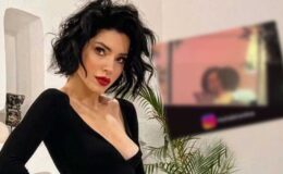 Merve Boluğur, kimseden etkilenmeden dudaklarıyla gülümsedi
