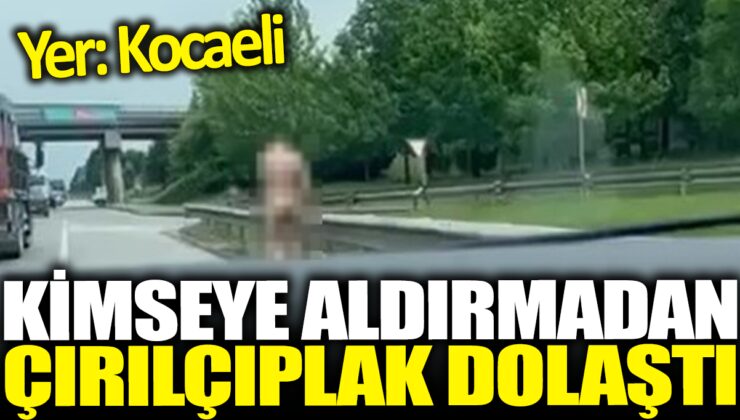D130 Karayolu’nda Çıplak Adam Şoku! – İşte O Anların Görüntüleri