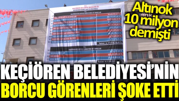 Keçiören Belediye Başkanı Özarslan: “Keçiören Belediyesi’nin Borcu 1 Milyar 755 Milyon TL”