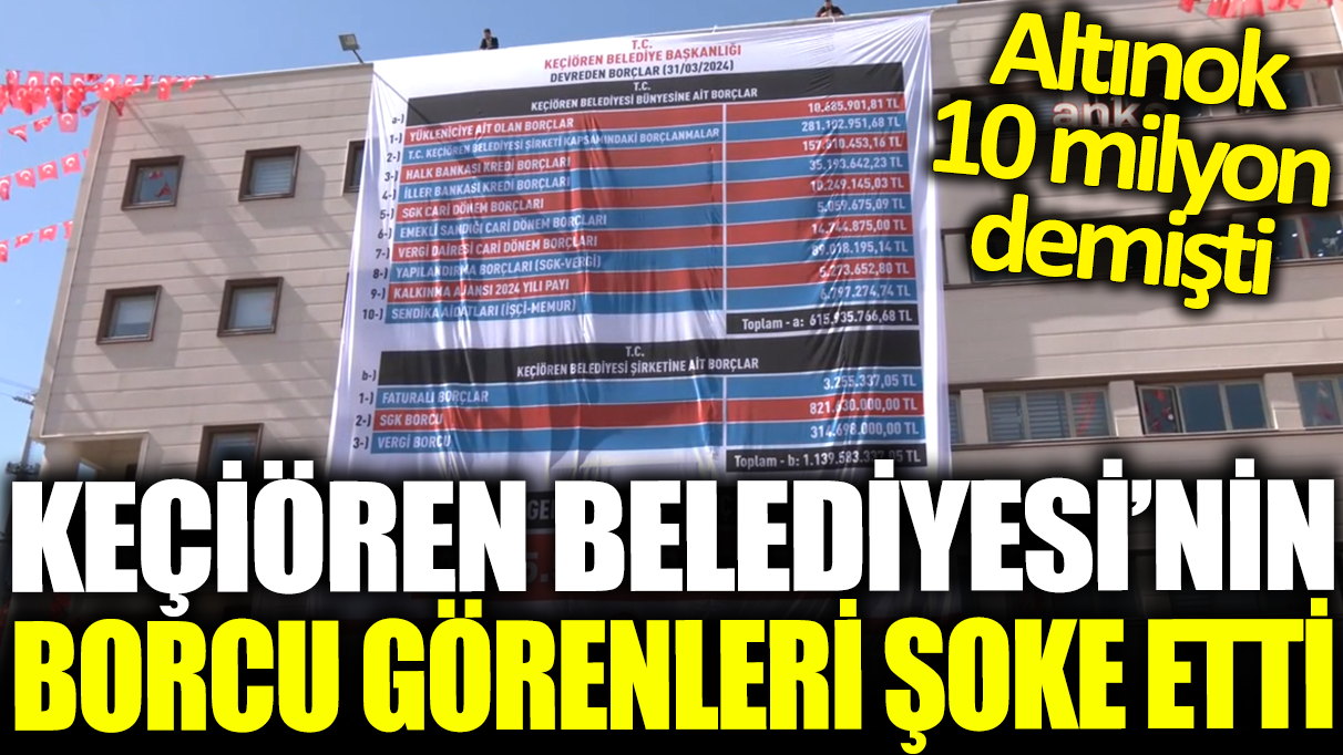 Keçiören Belediye Başkanı Özarslan: “Keçiören Belediyesi’nin Borcu 1 Milyar 755 Milyon TL”